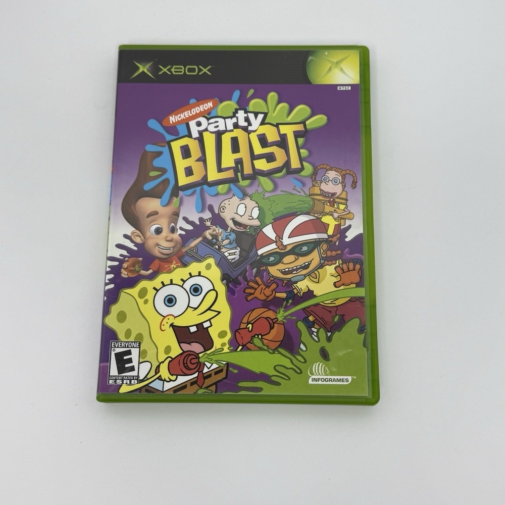 Nickelodeon Party Blast (Microsoft Xbox, 2002) Case and Game Only Tested Working
